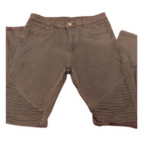 Moto straight leg pants - worn